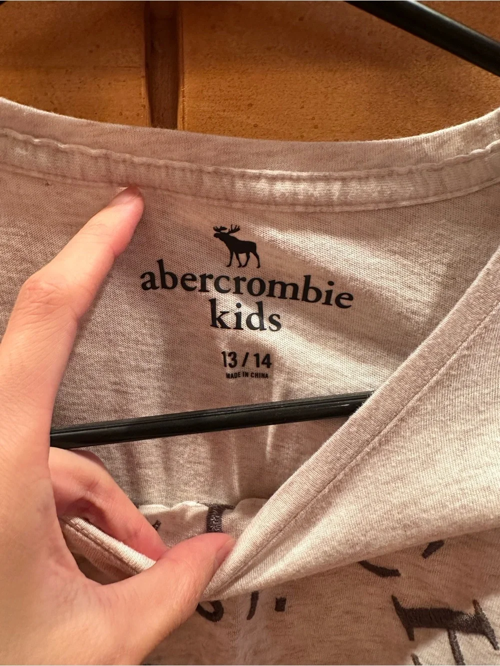 Abercrombie Kids White Graphic Peplum Short Sleeve Top